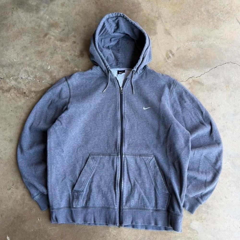 Vintage‎ Y2K Nike grey zip up hoodie essential